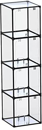 LXBAMKEA Acryl Vitrine Schaukasten, Stapelbar Klar Staubdicht Schutz Kasten, Volleyball Basketball Fußball Lagerung Würfel Mit Halter, Sammlerstücke Arbeitsplatte Organisator