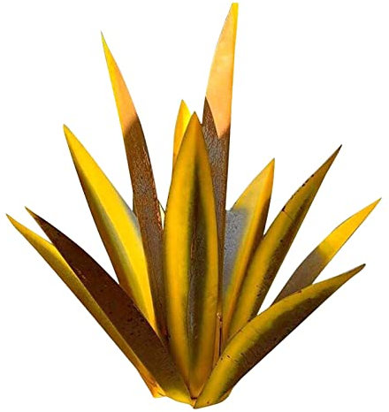 Tumotsit Jardin en Agave en métal,Décor extérieur en métal 21 Pouces - Statue Jardin d'agave Peinte à la Main, piquets Jardin d'ornements pelouse en Plein air