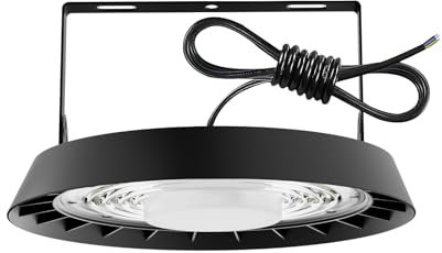 toobettp 100w UFO LED Hallenstrahler, 10000LM 6500K Kaltweiß LED UFO Industrielampe, IP65 Wasserdicht High Bay Licht für Hallenbeleuchtung, Werkstattbeleuchtung, Fabriken, Flughafen, Patio