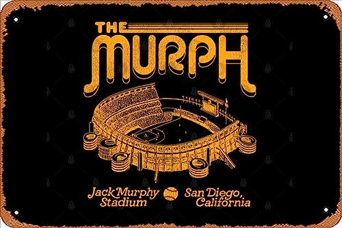 Zuhhgii Retro-Blechschild The Murph Defunct Jack Murphy Stadion, Vintage, lustige Neuheit, Metallschilder, Männerhöhle, humorvolle Schilder, Filme, Musik, Bar, Kunstposter, Retro-Druck,