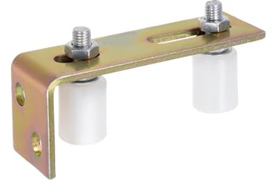QUARKZMAN Guide de Rouleau de Portail Coulissant 1,6 avec Roulettes Réglables et Support en Forme L pour Roues de Porte Coulissante Sur Rails en Acier D'Angle et Rails Ronds - 1 Ensemble