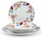 H&H, servizio tavola coupe Nuveau, 18 pezzi, in pocellana, decorato, lavabile in lavastoviglie