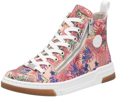 Rieker Femme N3945 Baskets Montantes, Jungle Rose, 40 EU