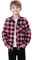 SANGTREE Chemise à carreaux à manches longues en flanelle boutonnée pour homme et garçon, taille US 3 mois – Adulte 9XL, Rose/gris, 5-6 Ans