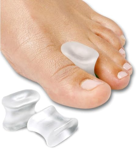 NatraCure Gel Toe Spacers - Helps with Bunions, Corns, Blisters, Rubbing & Overlapping Toes - Toe Separators for Women & Men to Correct Toes - 2 Pack