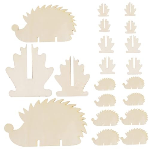 Lurrose Holz-bastelset mit Unfertigen Holzscheiben-ausschnitten Dekorative Projekte Bemalbar für Jungen und Mädchen Dekupiersäge