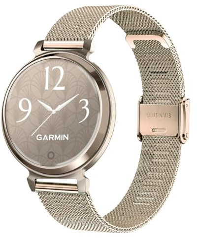 CUNUJIX Watch Bands Compatible with Garmin Lily 2 / Lily 2 Active, Metal Mesh Stainless Steel Replacement Band Strap for Garmin Lily 2 Women