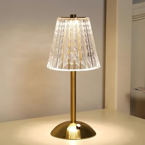 WEELOO Rechargeable Battery Lamp Cordless Light, 3 Color Mode Led Retro Touch Lamp, Table Light Touch USB Charging Bar Lamp, Coffee Shop Bedroom Restaurant Outdoor Portable Lighting