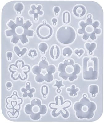 Boucles d'oreilles Outils en forme d'époxy / Boucles d'oreilles en forme de fleur Moule en silicone pour les amateurs artisanaux