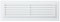 Map Plastic Louvre Air Vent with Flyscreen, White, 9 x 3 (229mm x 76mm), Single Brick Cover for Interior & Exterior Use