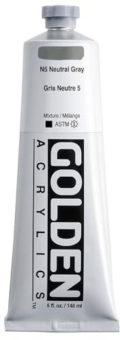 Golden Heavy Body Acrylic - Neutral Gray N5 - 5 oz Tube