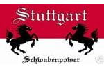 Stuttgart Schwabenpower 2 Pferde Fussball Fahne Flagge Grösse 1,50x0,90m - FRIP –Versand®
