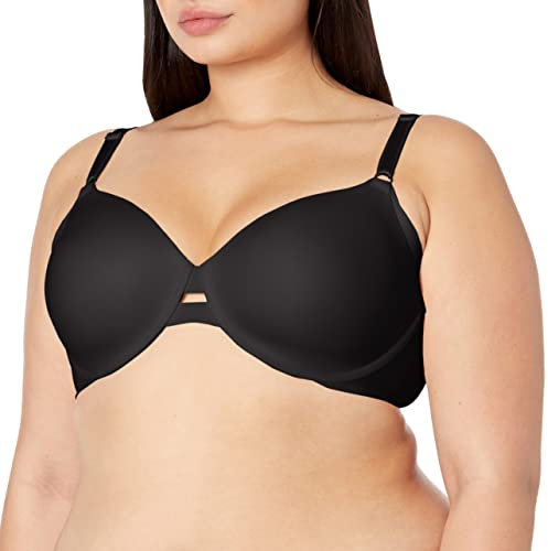 Warner's Women's No Side Effects Underarm-Smoothing Comfort Underwire Lightly Lined T-Shirt Bra 1356, Black, 38C