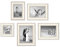 5er-Set Bilderrahmen Shabby-Chic Landhaus-Stil Weiss 10x10, 10x15, 13x18 und 15x20 cm inkl. Zubehör/Fotorahmen