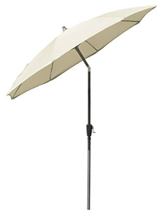 Dehner Sonnenschirm Paros, Ø 2.5 m, naturfarben, Groß, natur