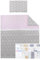 Vizaro - Steppdecke - Bettdecke + Kissen - Kinderbettwäsche Set für Moses - Stubenwagen - Wiege - Übergangszeit - 70x80 cm - 100% Baumwolle - Made in EU - Sternchen Mit Rosa