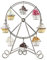 Vintage Cupcake Holder Set - Ferris Wheel Mini Cake Stand - Fairy Dessert Display for Christmas, Wedding, Birthday, Party - Stainless Steel - 8 Cup