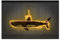 artboxONE Poster 30x20 cm Tiere Yellow Submarine - Bild Gelbes U-Boot Graffiti-Hai Haifischkunst