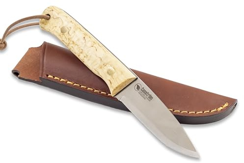 Woodsman-Messer – Griff aus Maserbirke, Klinge aus Sleipner-Stahl