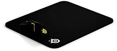 SteelSeries QcK Heavy - Tapis de souris de jeu en tissu - Base en caoutchouc antidérapant extra-épaisse - Surface exclusive micro tissée - Taille M