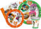 Kit Party Tavola 44 Gatti per 8 persone (44 pezzi: 8 piatti Ø23cm, 8 piatti Ø20cm, 8 bicchieri 200ml, 20 tovaglioli 33x33cm)