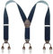 KANGDAI Hosenträger für Herren Breit Y Style 3.5 CM Mit Sehr 6 Starke Metall Clip Durable Elastic Verstellbare Hosenträger Geschenkbox für Herren und Damen