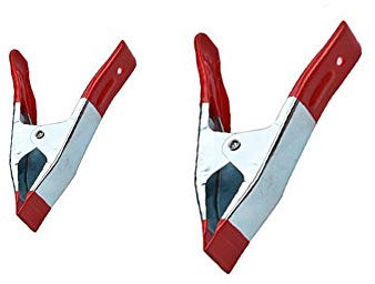 YOFASEN Klemmzwinge - Metallfeder-Klemmen Gummierte Gespitzte Grip Halter Kampierendes Plane, 2+4, 8 Stück(4+4)