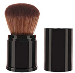 Einziehbare Puderpinsel Runde Lose Puder-Make-Up-Pinsel mit Puderpinsel- für Damen Damen (Schwarz)