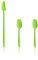 Kochblume Geizhals Set, Restelöffel, Flexlöffel S | Premium Premium-Silikon & BPA freimit Edelstahlkern | In der bunten Box (Limette, 3er Set)