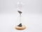 Mascagni - Sablier Magnetique avec Base en Bois Blanchi 20 cm – Durée 60 Secondes, Blanc