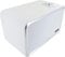 SCHWAIGER 661736 Moderner Retro Bluetooth Lautsprecher Modern-Vintage Speaker Lederoptik Holzgehäuse Akku Wireless HiFi Musikbox inkl. Klinkenkabel Micro-USB-Kabel weiß