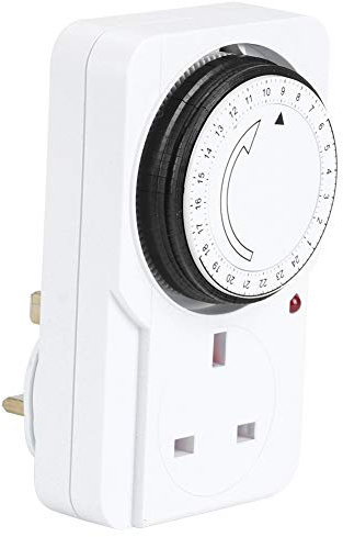 Cikonielf Plug Socket, Mechanical Outlet Timer Intelligent Timing Power Switch 24 Hour Cycle Timer Uk Plug