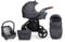 Kinderwagen 3in1 2in1 Isofix Kombikinderwagen Set + Zubehör Farbauswahl Rotax Black by ChillyKids Grey 01 2in1 ohne Babyschale