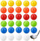 Lepidi 30 Stück Golfbälle Üben, Golf Trainingsbälle, Haustier Plastikball, Bunt Plastik 26 Loch Luftstrom Hohle Golfbälle für Schaukelübungen, Driving Range (6 Farben)