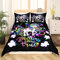 Loussiesd Girly Fantasy Einhorn Themed Bettwäsche Set 135x200cm Magisches Tier Bettbezug Set Fairy Karikatur Stil Betten Set Für Kinder Erwachsene Verträumte Farbe Raumdekor Reißverschluss
