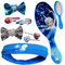 alles-meine.de GmbH Set Haarbürste + Haarschmuck - die Eiskönigin - Frozen - Kinderschmuck - für Mädchen/Kinder - Schmuck Haarschmuck - Haarband/Stirnband - Haargummi Haars..