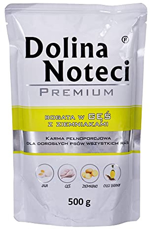 Dolina Noteci Dog Trockenfutter für Hunde, 500 g, Gänse, Potato Sachetka, 10 Stück