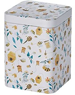NEU teemando® Dose Carla, 100 g eckig, Stülpdeckel, geprägt 10 x 7,3 x 7,3 cm