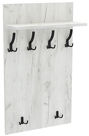 AKKE 120x60 | MAXI Garderobenpaneel Wandgarderobe Garderobe Wandpaneel Kleiderstange SCHWARZ | WHITE CRAFT