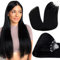 Hetto Microring Extensions Echthaar Schwarz Extensions Echthaar Microring Naturschwarz Invisible Micro Loop Remy Haarverlangerung 50 stück 50g 35 cm #1
