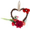 iSpchen Künstliche Blumenkranz Herzform Hängender Kranz Hochzeit Girlande Schmuck Türkranz Deko Kranz Home Wandbehang Dekoration Anhänger für Hochzeit,Zuhause,Party,Garten,Kunstdekoration