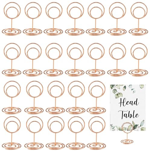 aupawdy 24PCS Segnaposto Matrimonio Segnaposto Tavolo Porta Foto Segnaposto Battesimo per Foto Cartellini Segnaposto Porta Memo per Feste Ufficio Banchetti