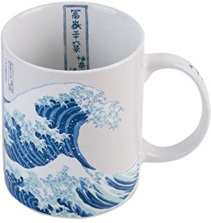 Grupo Erik Die Große Welle vor Kanagawa Tasse - Hokusai Teetasse - Kaffeetasse - Kaffeebecher mit Fassungsvermögen von 300 ml, Offizielle Lizenz