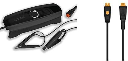 CTEK CS One, Chargeur De Batterie 12V, Intelligent, Voiture Et Moto, Mainteneur De Charge avec Charge Adaptative, App Et Pinces sans Polarité & CS Connect Adapter Cable
