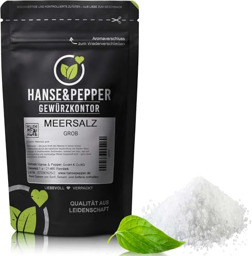 2kg Meersalz grob Natursalz 1-3mm Körnung Speise Salz Kochsalz reines Meer Salz