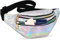MCSQK Bauchtasche Silber Metallic, 80,90er Jahre Hüttasche für Kinder Mädchen Damen Herren Frauen und Männer Party Festival Sport Outdoor Travel Camping Wandern Wasserdicht Gürteltasche für Handy Geld