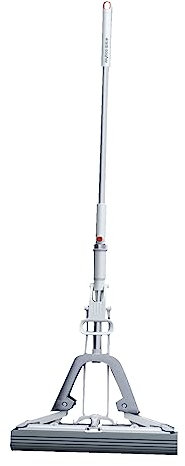Easy Wischmopp, Bodenwischer，Schwammwischer mit 138cm Stiel Saugfähig Schwamm Bodenwischer mit Breite 38CM Schwammköpfe,für Fliesen,Laminat,Hartholz Böden Reinigung