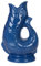 Gurgly Cute Azure Blue Glug Jug Mini 10cm 50 ml – Tiny Fish Water Jug, Decorative Fish Vase, Ornament or Shot Glass