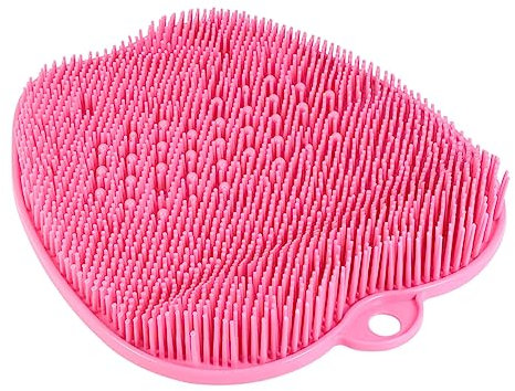 HAPINARY Foot Care Mat and Feet Scrubber Brush Pink Silicone Massage Cushion Dead Skin Exfoliation for Bath and Relaxation