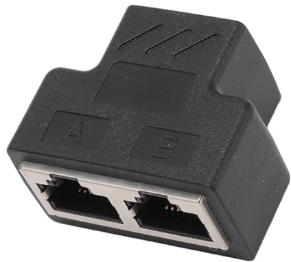 RJ45-Netzwerk 1-zu-2-Port-Ethernet-Adapter-Splitter, LAN-Ethernet-Splitter-Adapterkabel, 2 Geräte Surfen Gleichzeitig Im Internet, Kompatibel mit Set-Top-Boxen, Routern und